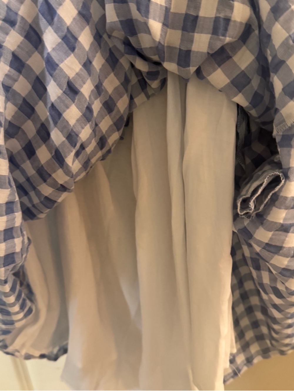 11.1 Tylho Kinsey Gingham Off-Shoulder Dress for size Large - Picture 7 of 10